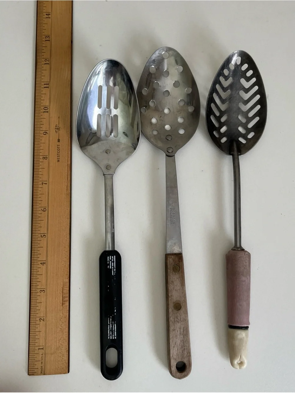 Vintage Slotted Spoon Bundle Robinson Koco Throughout Stainless Steel 3 Piece